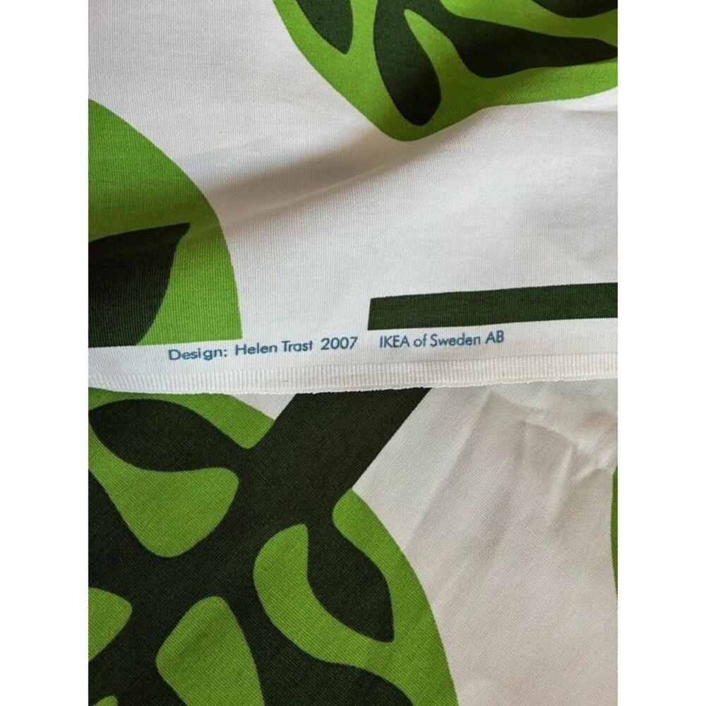 IKEA Helen Trast 2007 Tree Print Fabric Green Blue 60” x 53” - Picture 5 of 7